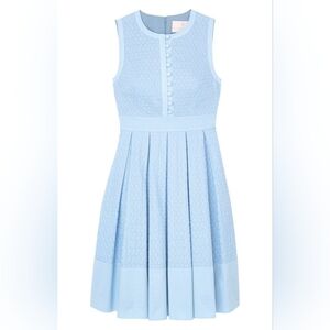 Gal Meets Glam Light Blue Eyelet Ellen Dress With Pockets